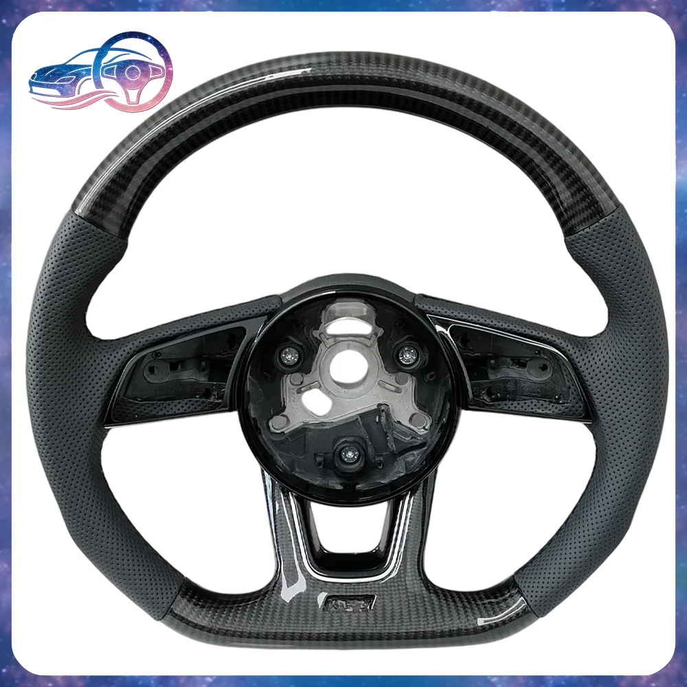 

Customized Lenkrad For Audi A3 A4 B9 A5 S3 S4 S5 2017-2020 Auto Zubehor Real Carbon Upgraded Flat-bottom Accessories