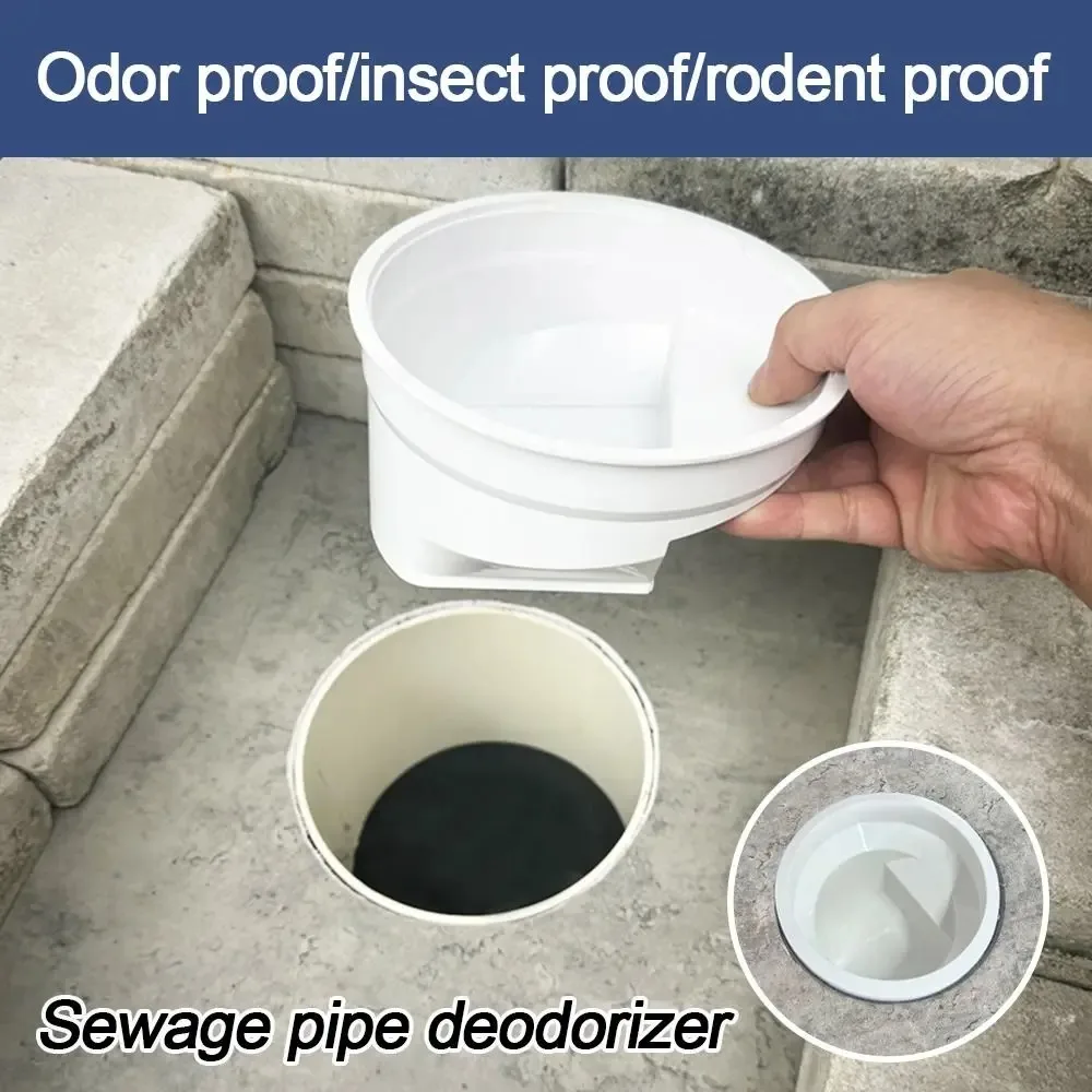 Automatic Closing Toilet Flange Ring Anti Leak Seal Odor Resistant Floor Outlet Spill Proof Shower Drain Bathroom Accessories