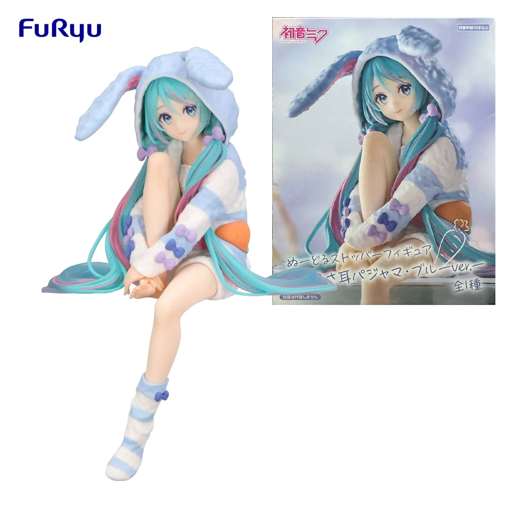 

FuRyu оригинальный стопор для лапши Хацунэ Мику аниме фигурку игрушки для мальчиков и девочек детский подарок на день рождения Коллекционная модель