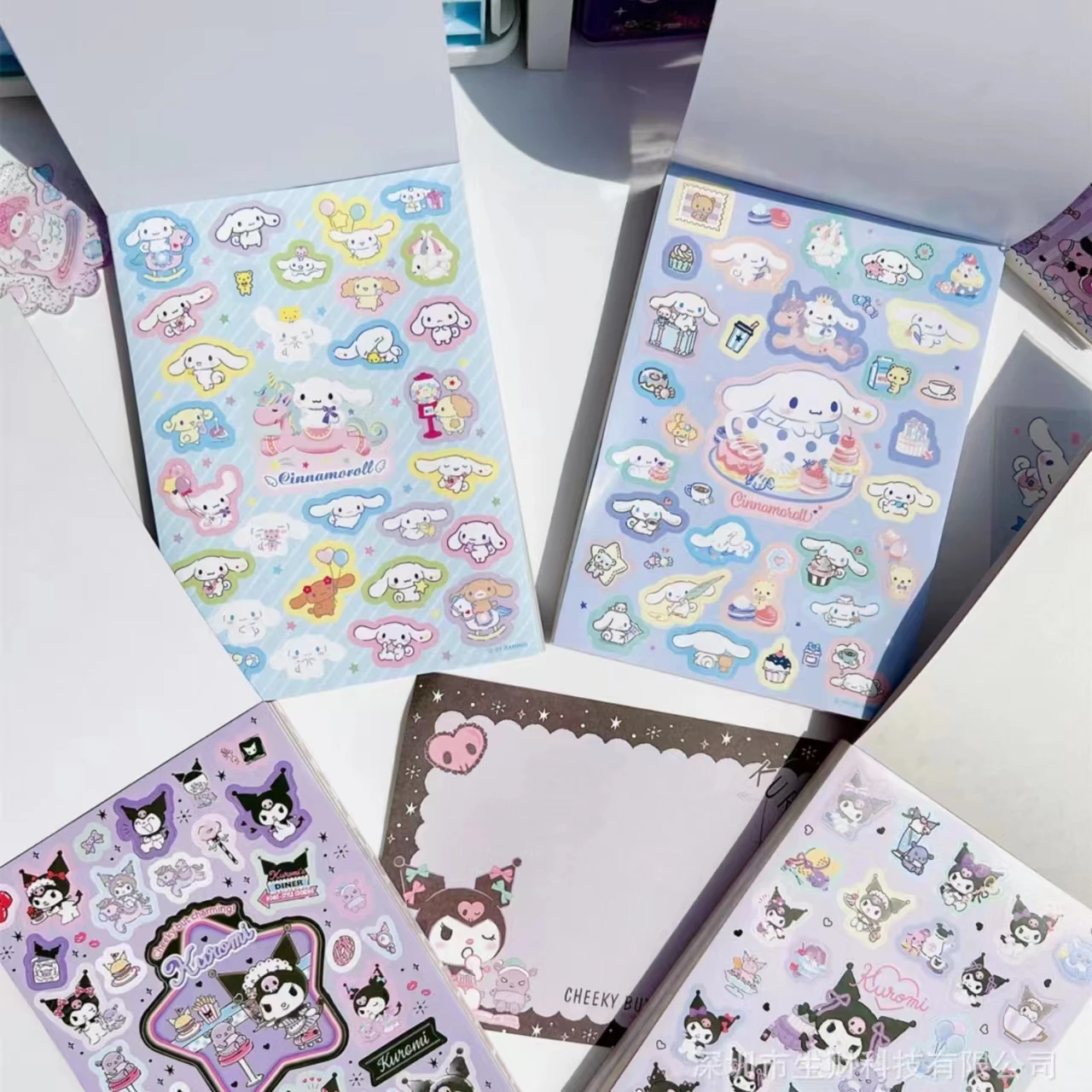 Sanrio Kuromi Hello Kitty Notebook Cinnamoroll My Melody Hand Book Note Paper Cartoon Memo With Stickers For Girls Gift Toys