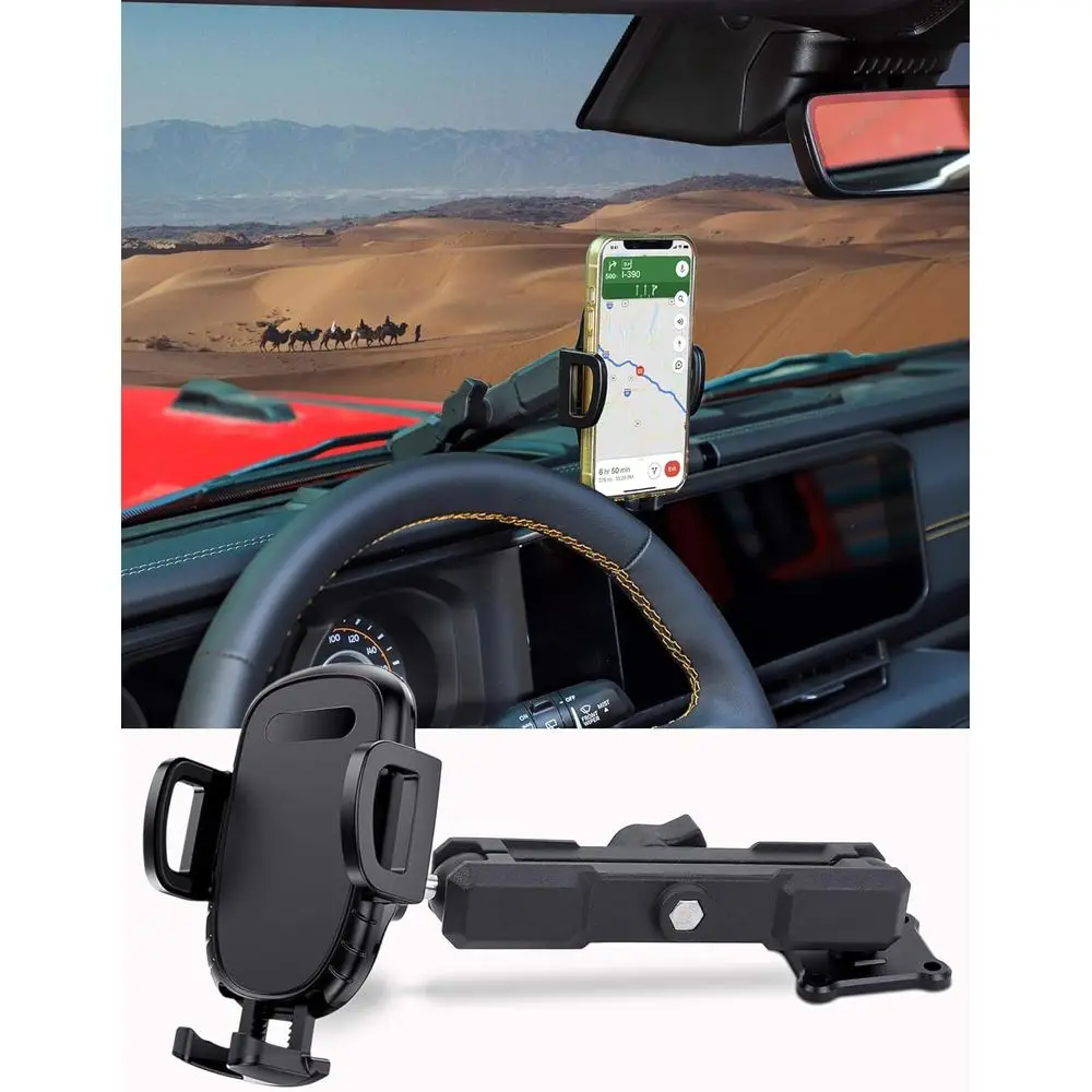

Mount Compatible with 2024-2025 JL & JT, Adjustable Cell Phone Holder, Interior Accessories, Black