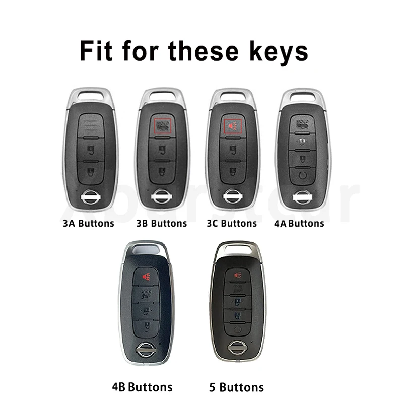 Auto Remote Key Case Holder Cover Shell Fob Holder for Nissan Qashqai J12 Juke Teana X-trail T33 Kicks Altima Ariya 2023 2024