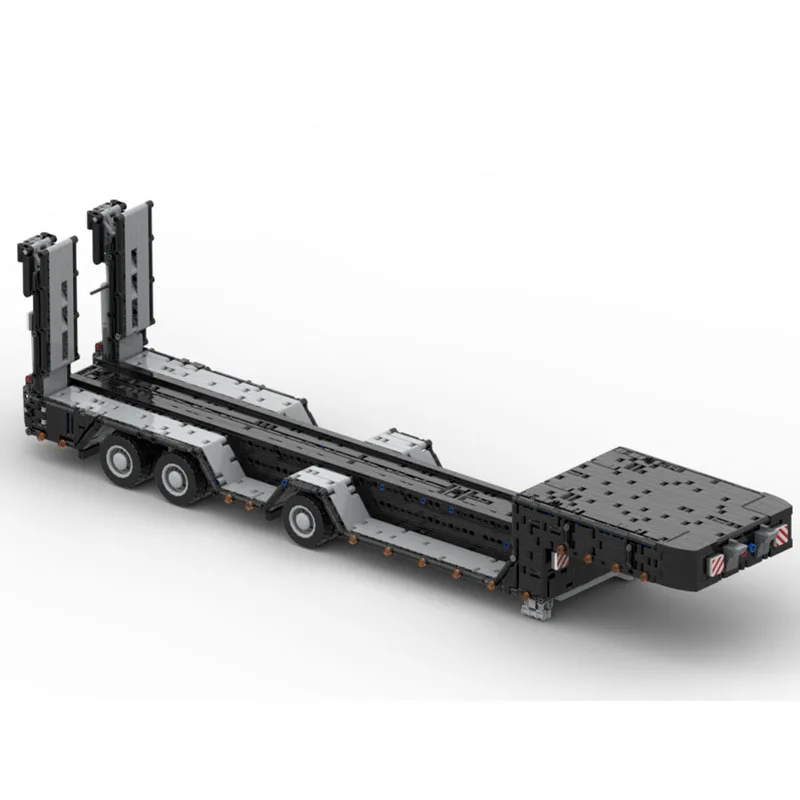 MOC-254540 New Classic Heavy-Duty Three-Axle Cargo Trailer Building Block Model 3931 Parts New Year Educational Toy Gift