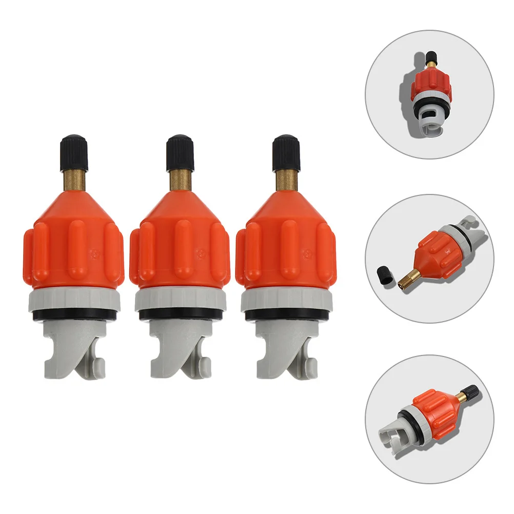 3Pcs Air Pump Adapter for Inflatables Paddle Board Kayak Boat Valve Converter Nozzle Kit Inflatable Kayak Adapter