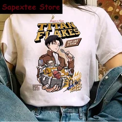 Hot Japanese Anime Attack on Titan T Shirt Women Kawaii Harajuku Cartoon Titans Attack Shingeki No Kyojin Graphic Tees Female