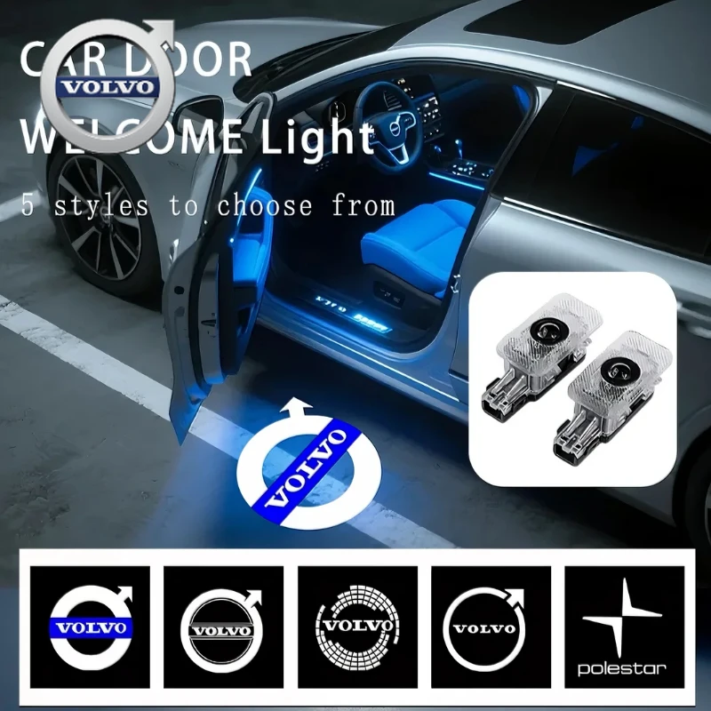 

For Volvo Door Welcome Light LED Logo Projector Light Suitable For Volvo Rdesign Polestar AWD V50 S60 XC60 S40 XC40 XC90 V60 S8