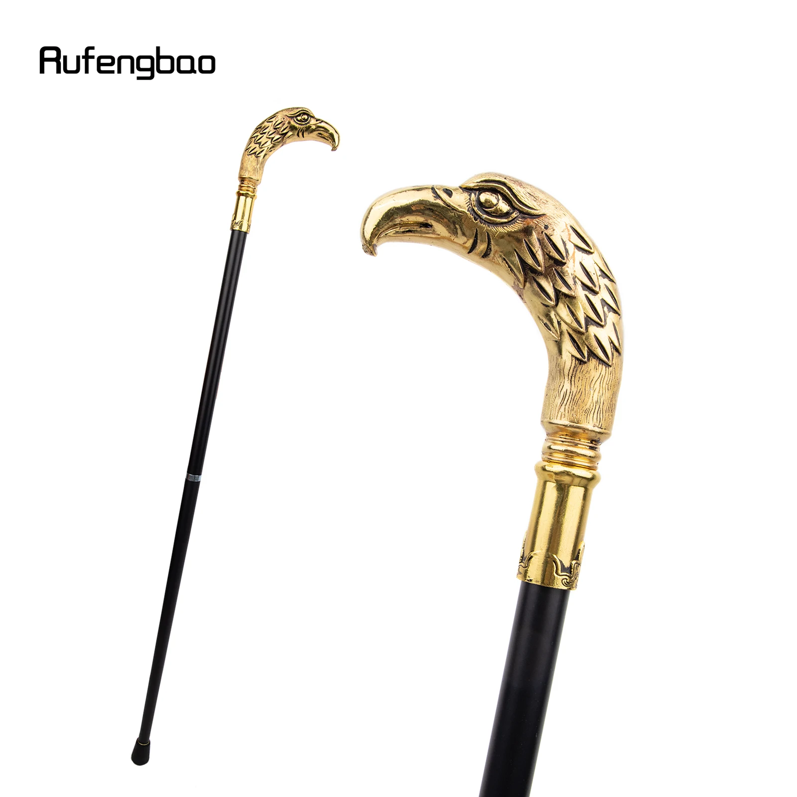 

Golden Long Head Eagle Luxury Walking Stick Party Fashion Elegant Walking Stick Decorative Cospaly Cane Knob Crosier 90cm