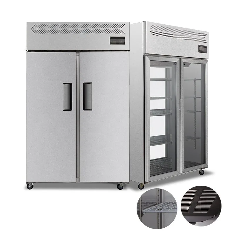 Airo Fan Cooling Refrigerator Freezer China  Brands Restaurant Double Doors Standing Freezer Commercial Kitchen Refrigerator