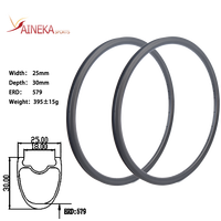 700C full carbon rims 30mm Depth 25mm width Tubeless Clincher Tubular for Road Bike Rim brake Disc brake