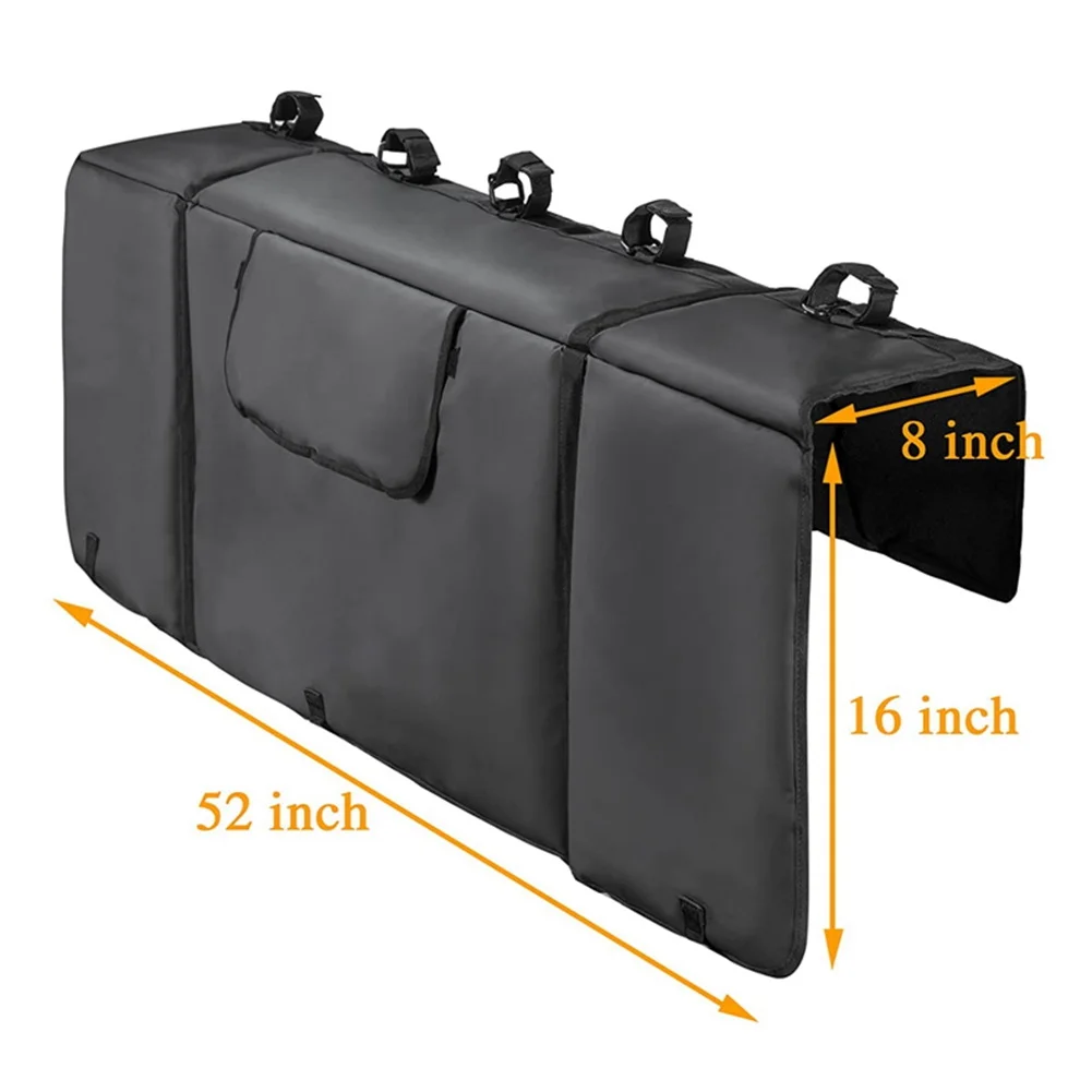 

A68Z Tailgate Pad for Mountain Bike with Bike Fixing Straps Truck Protection Tailgate Pad Carries Up to 5 Bikes
