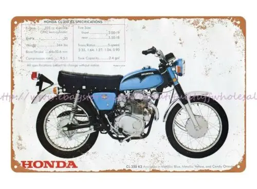 home art CL-350 K3 motorcycle motorbike 1971 metal tin sign