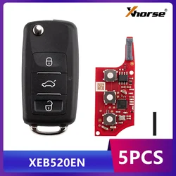 Xhorse XEB520EN Second Generation B5 Key with XT57 Super Chip 3 Buttons 5pcs/lot