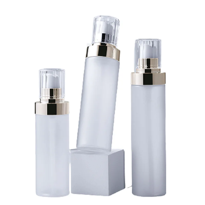 20Pcs Plastic Bottle Packing Empty Frosted 100ml 120ml 150ml White Lotion Pump Portable Refillable Cosmetic Packaging Bottles