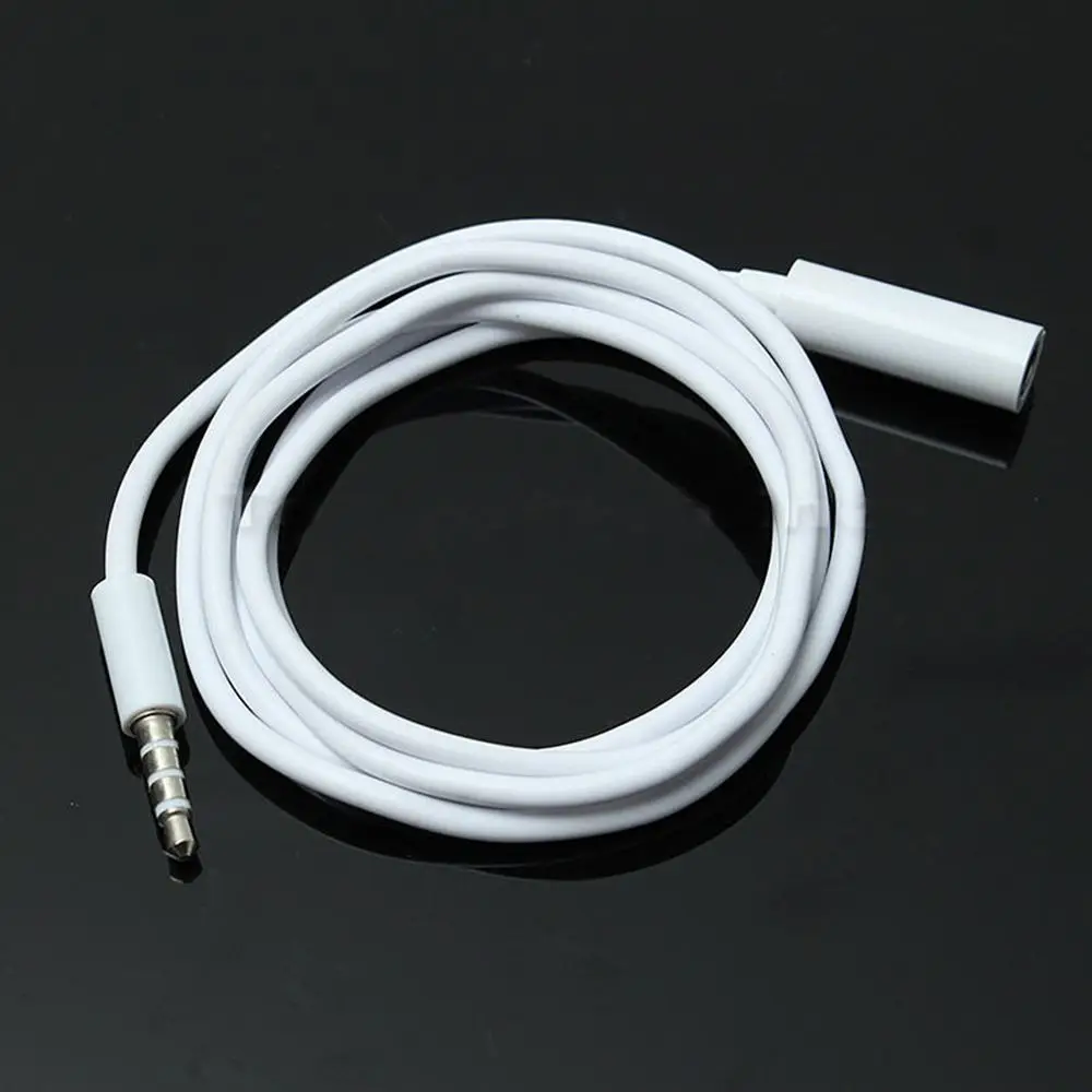 Practical 3.5mm Hot Headphone Male To Female M/F Plug Durable Earphone White Stereo Extension Cable Audio Adapter