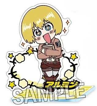 Game Eren Yeager Levi Ackerman Hange Zoe Erwin Smith Armin Arlert Acrylic Stand Doll Anime Figure Model Plate Cosplay Toy Gift