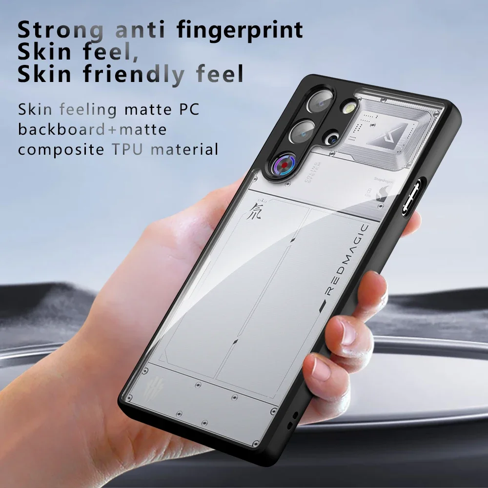 For Nubia Red Magic 11 Pro Case Luxury Matte Armor Transparent Back Cover For RedMagic 10 9 S Pro Plus Shockproof Bumper Funda