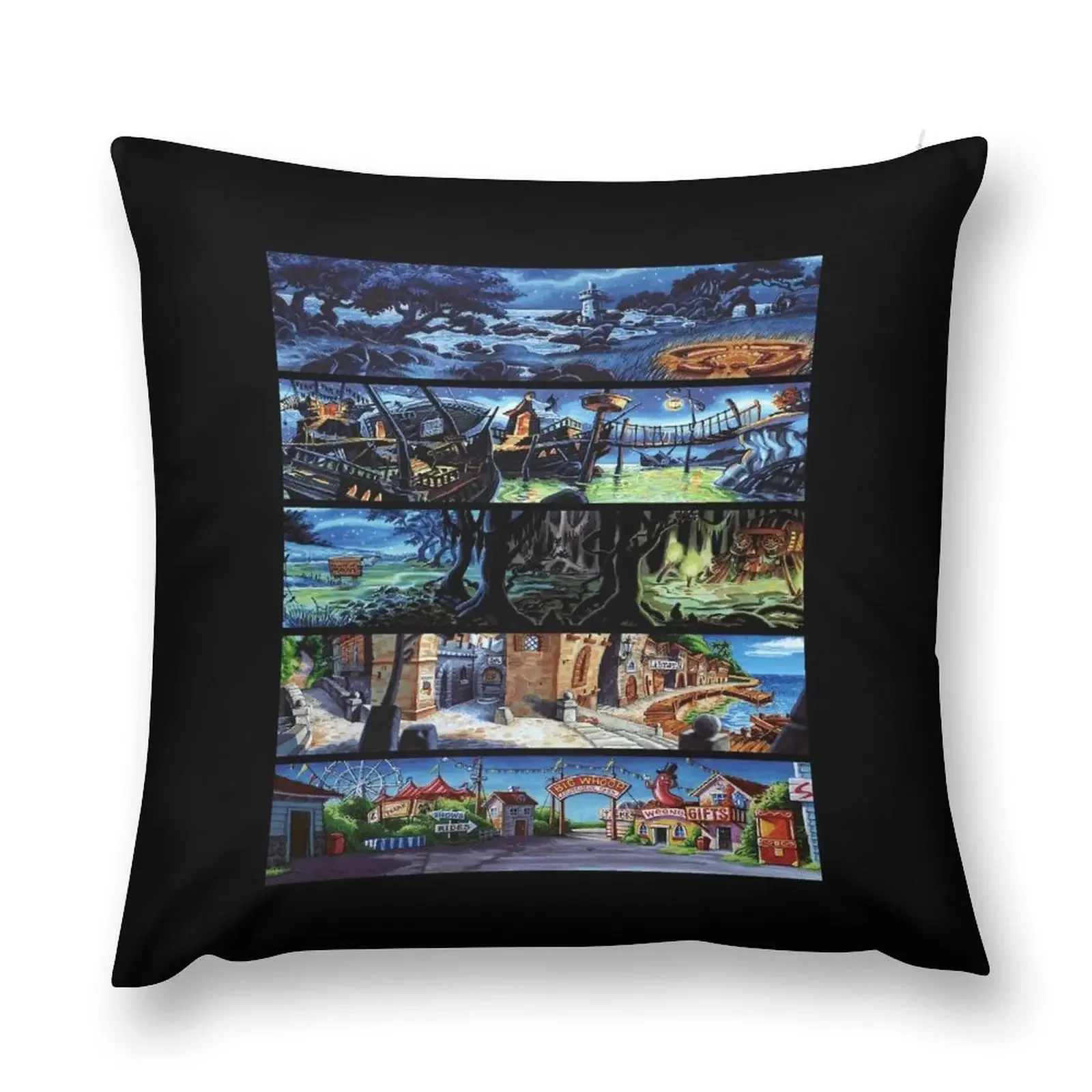 

Monkey Island 2 Scenery Collage Throw Pillow Cushions Cover Cushion Child Bed pillowcases Couch Pillows pillow