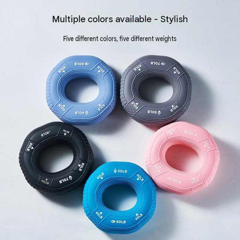 Octagonal Silicone Grip Ring Arm Muscle Strength Rehabilitation Training Fitness Equipment Hand Ball Sports Accessories Supplies