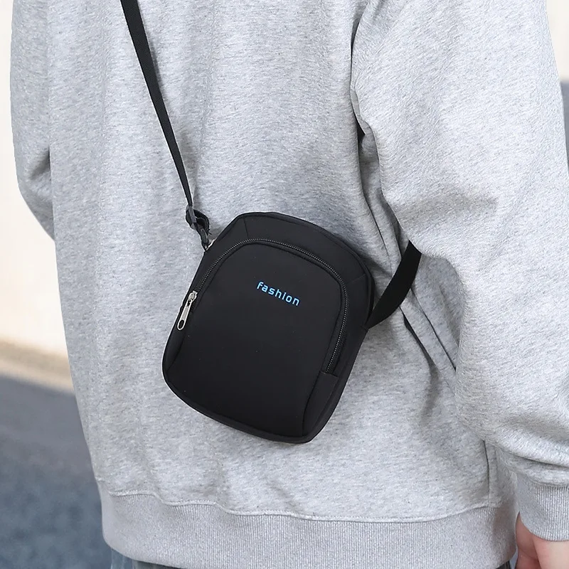 Lightweight cross-body men's sports shoulder bag fashion large capacity travel square cross-body bag