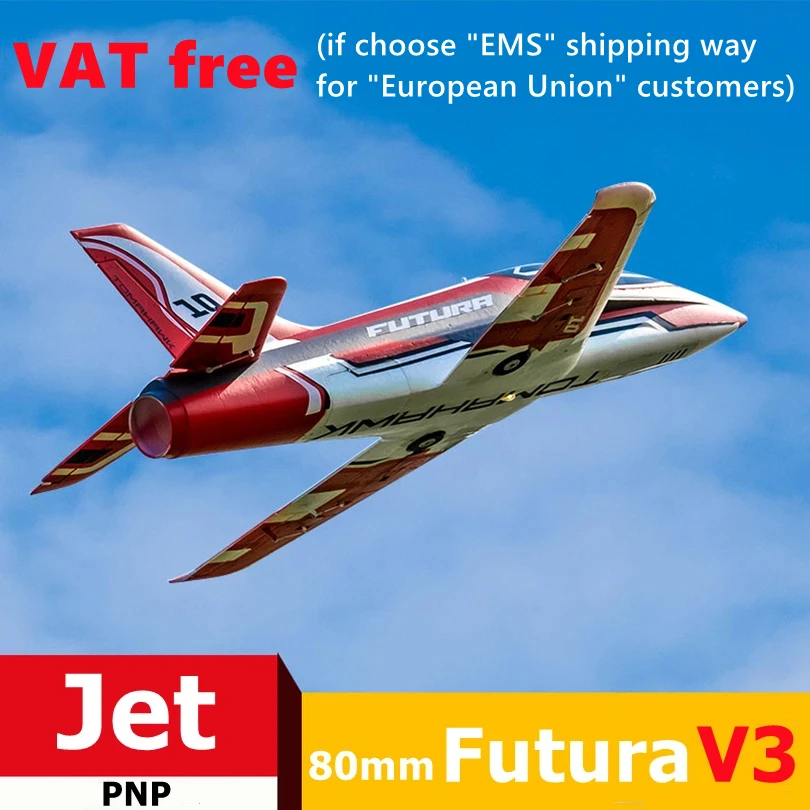 FMSRC RC Airplane 80mm Ducted Fan EDF Jet Futura V3 6ch with retracts Red High Speed Sports Model Plane Aircraft Avion PNP EPO