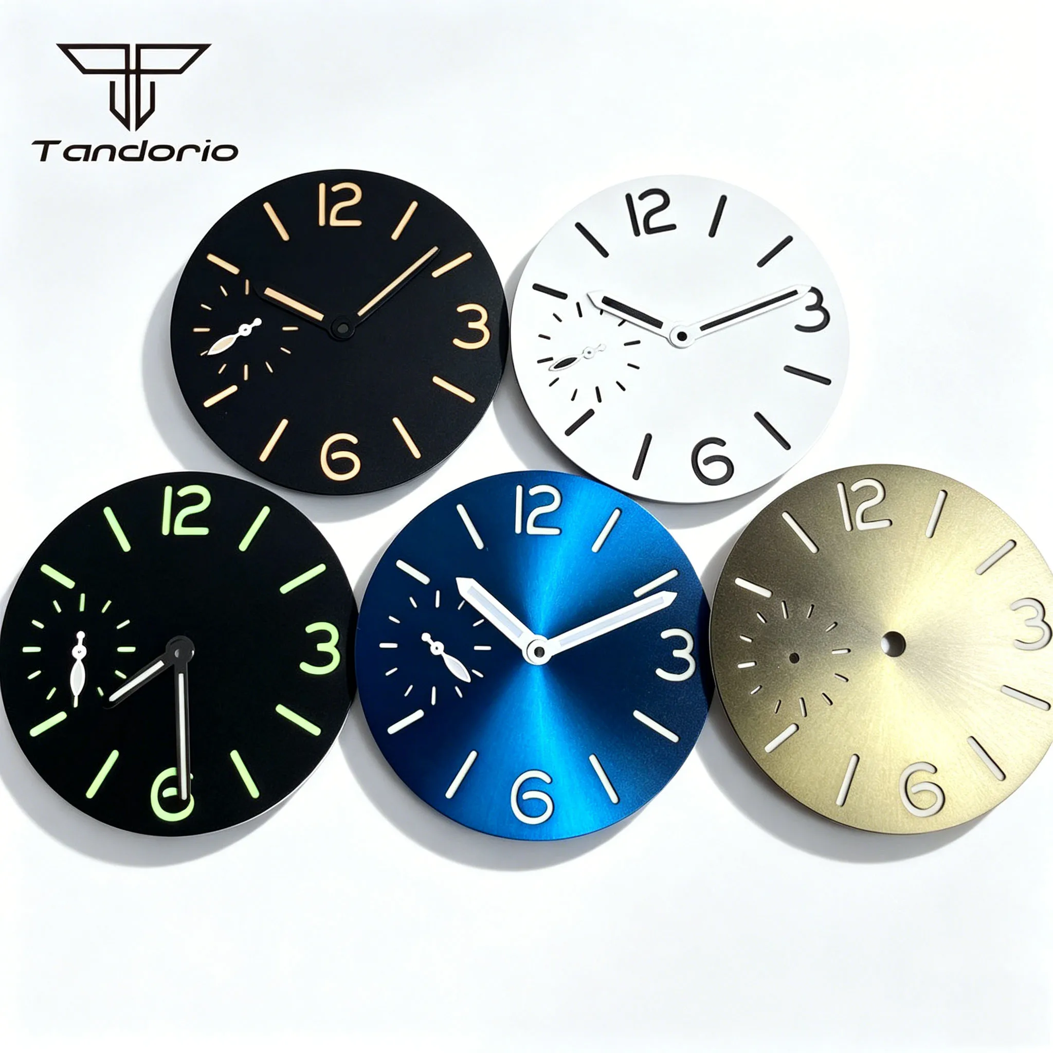 Passend für ETA6497 ST3600 Uhrwerk 37mm Retro Handaufzug Zifferblatt & Zeiger Set Herren Armbanduhr Zifferblatt Sandwich-Zifferblatt Zubehör Steriles Zifferblatt