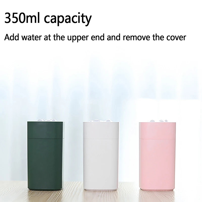 

1PC Cool Mist Maker Fogger Purify For Home Office 350ML USB Air Humidifier Essential Oil Aromatherapy Humificador