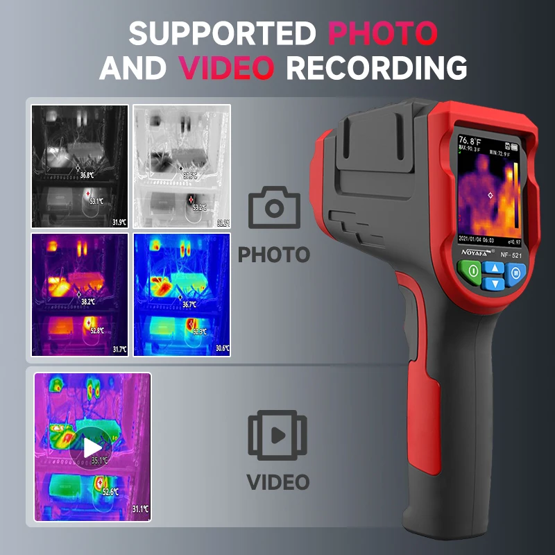 NOYAFA NF-521 profesjonalny kamera termowizyjna-20 ~ 400 ° C kamera termowizyjna kamera termowizyjna ręczny do inspekcji domu
