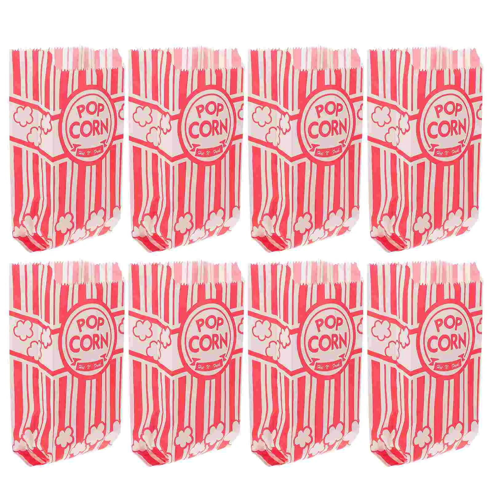 

50 Pcs Popcorn Paper Bag White Bags Boxes Bulk Kraft Convenient Snack Accessory Portable Holder Containers