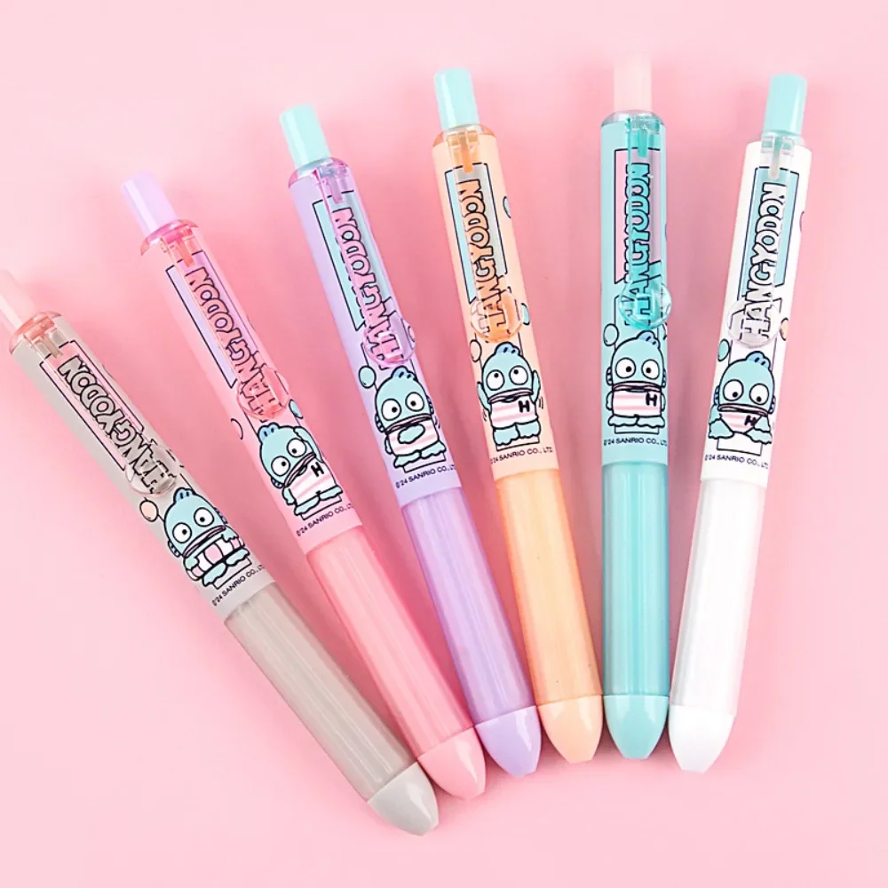 Han Yu Don Anime Periférico Gel Pen, Kawaii Diário do Estudante, Exame, Desenhos Animados bonitos, Aluno, Estudo, Papelaria, Festivais Presente, Preto, 6pcs por conjunto