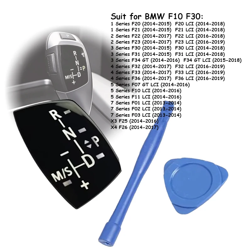 

Car Gear Shift Knob Panel For BMW Lever Upgrade Accessories 3 Series F30 LCI (2014-2018) F36 F10 X3 X4 Gear Shifter Knobs Panel