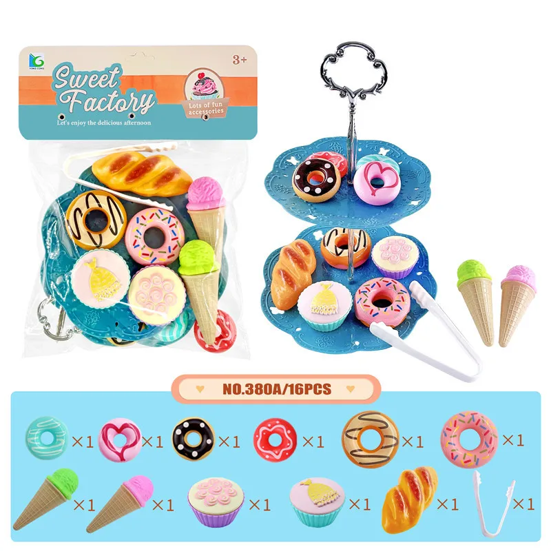 Simulatie Dessert Taart Toren Snacks Combinatie Speelgoed Creatief Plezier Afternoon Tea Meisjes Interactief Spel Speelgoed Kinderen Speelhuis Speelgoed