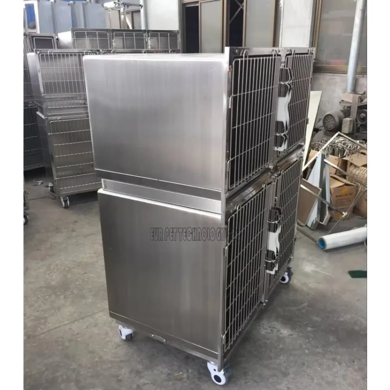 EURVET Modular Stainless Steel Pet Cage With Grid Tray Pjjy-01 Dog Carrier For Foster Care Or Hospitalization