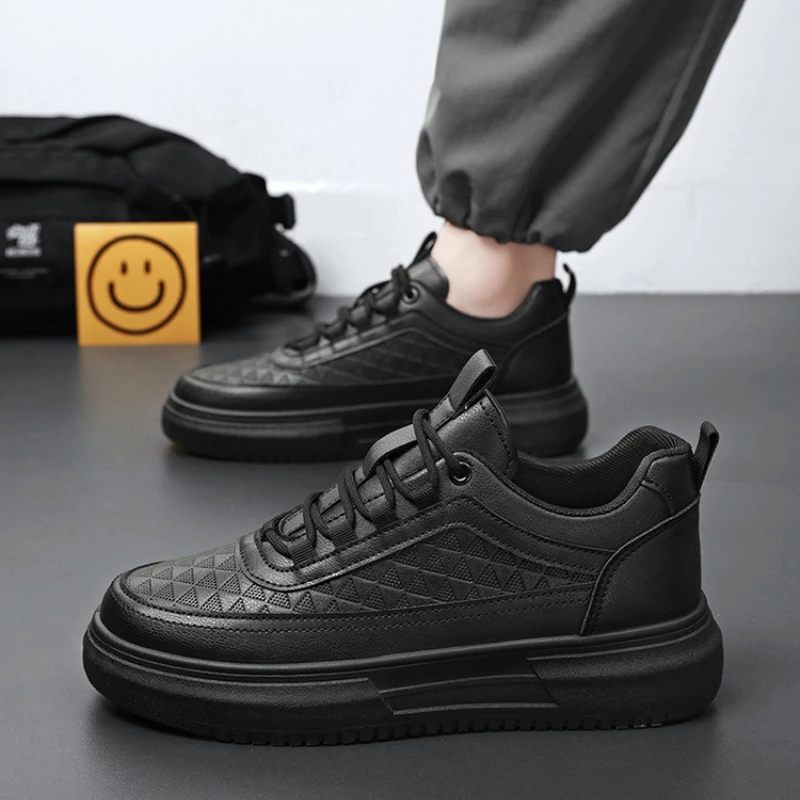 

Мужские повседневные кроссовки на уличной платформе, модные черные кроссовки, дышащая мужская спортивная обувь, легкая прогулочная обувь, теннисная обувь
