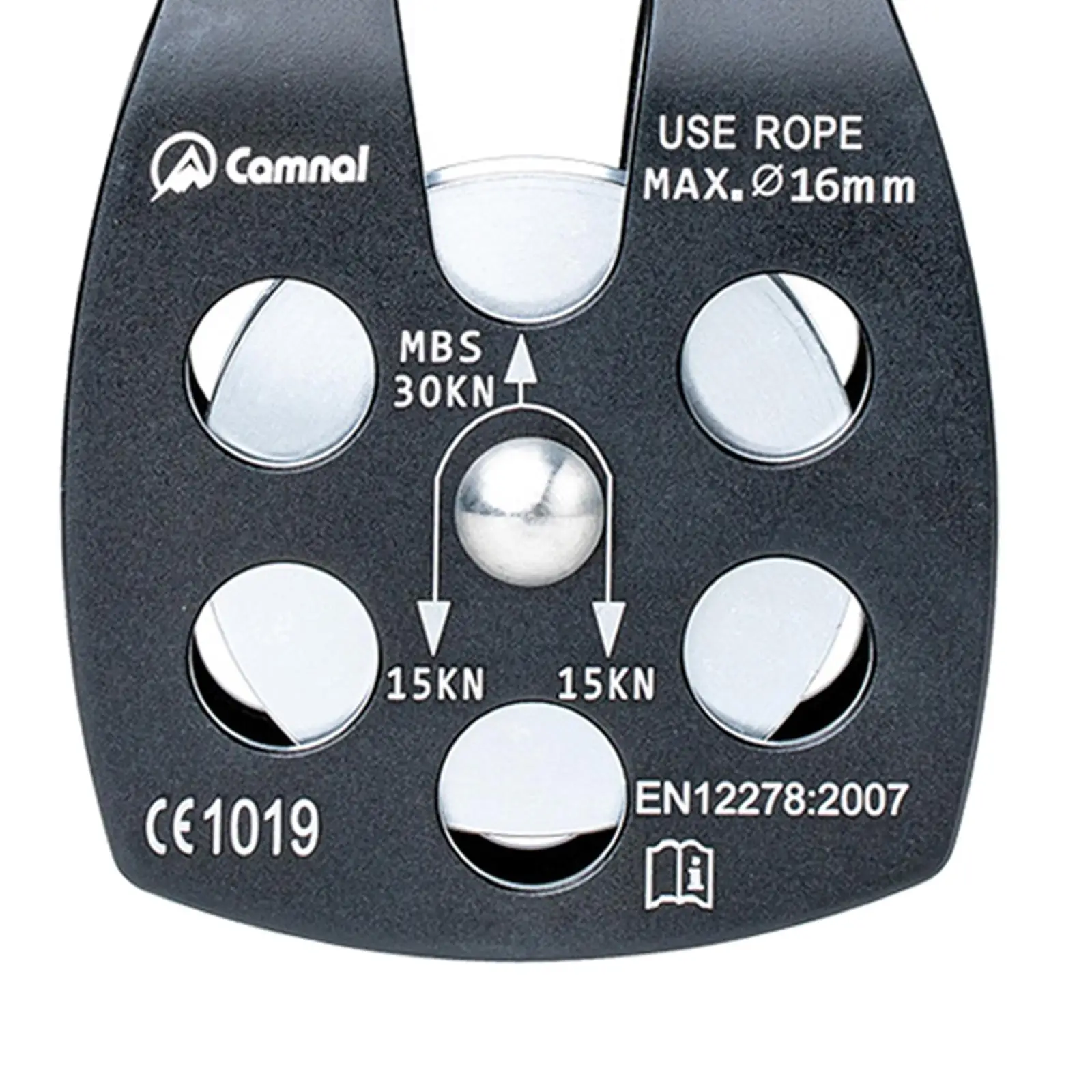 Heavy Duty Climbing Pulley 30KN Aviation Aluminum Load Pulley for Vertical Work Rescue Systems and Rope Gear