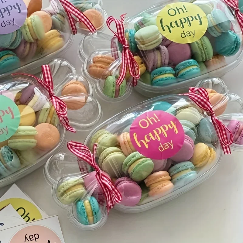 

Candy Shaped Cake Box with Lid Airtight Plastic Dessert Container for Fruit Tiramisu Party Favors Kids' Birthday Celebrations
