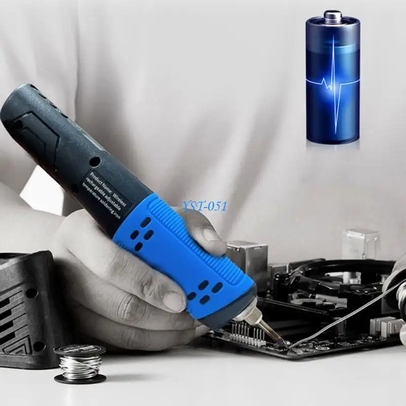 

E15A Rechargeable Soldering Iron With Temperature Control LED Display USB Compatibilities For Small Electronics