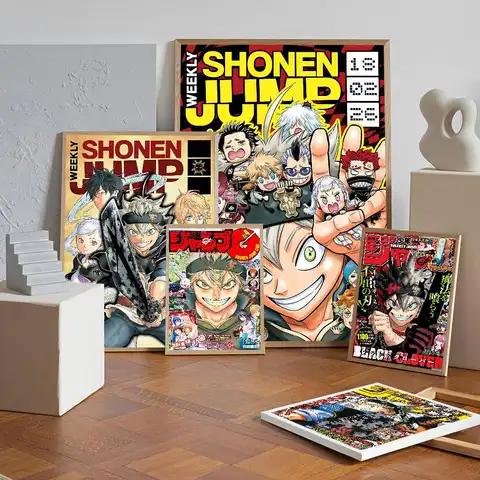 Anime Black Clover Classic Vintage Posters HD Quality Wall Art Retro Posters for Home Room Wall Decor