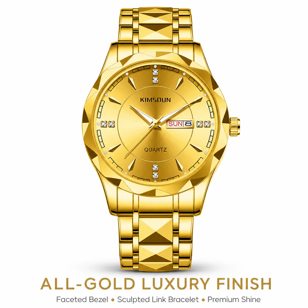 1pcs Men's Gold Dial Alloy Strap Vintage Fashion Modern Angular Case Sporty Details Quartz Watch for Daily Business Party Holida