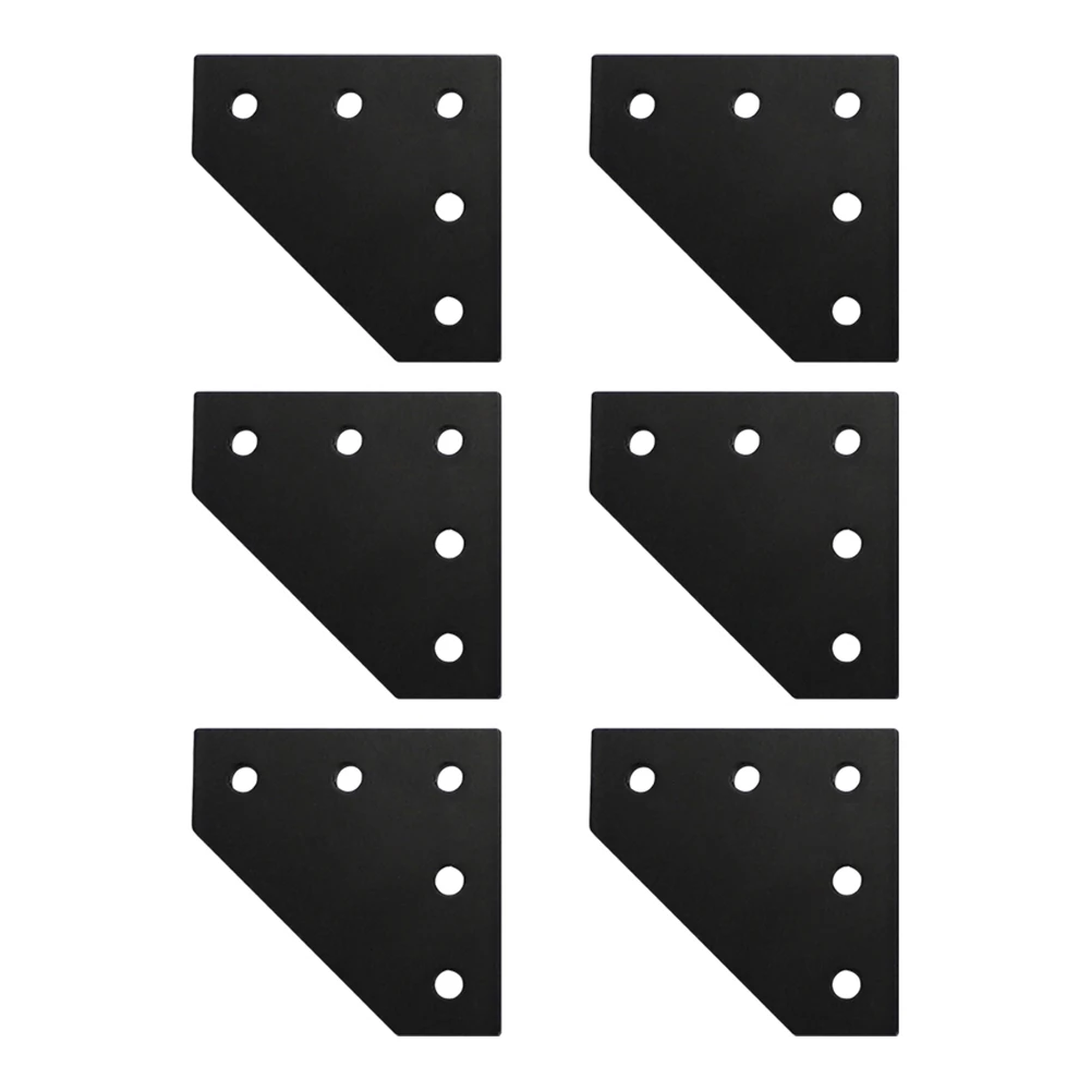 6pcs T Shape L Shape Aluminum Corner Codes 5 Hole for 3D Printer Frame Extension and for Modular Aluminum Profile Systems