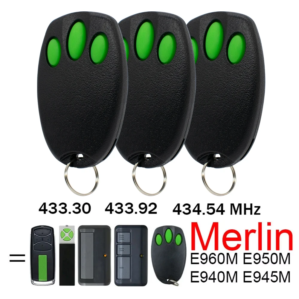 

3pcs Merlin+ 2.0 E945 E945M E950M E943M Garage Gate Door Remote Control Compatible ST50EVOB ST50EVO MT100EVO MT60EVO