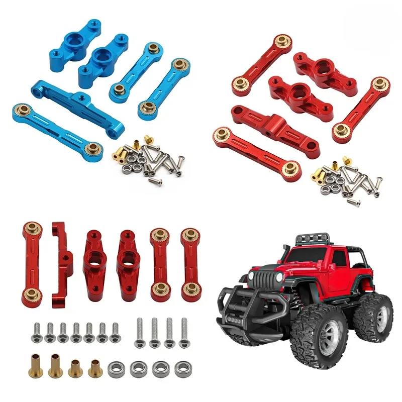 Metal Crank Steering Arm with Bridge Steering Assembly Set for Tamiya TT02 TT-02 TT02D 1/10 RC Car Upgrade Parts Accessories