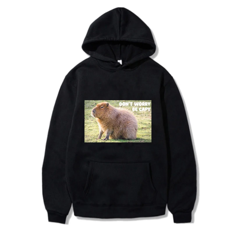 Funny Capybara Hoodies for Women/Wen Pullover Y2k Hoodie Unisex Hip Hop Casual Sweatshirt Oversize Winter Outwear Punk Harajuku