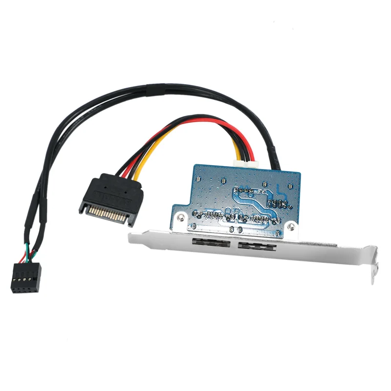2X デュアルポート Sata から 5V 12V 電源オーバー Esata USB ポートアダプタ変換拡張コンバータカード