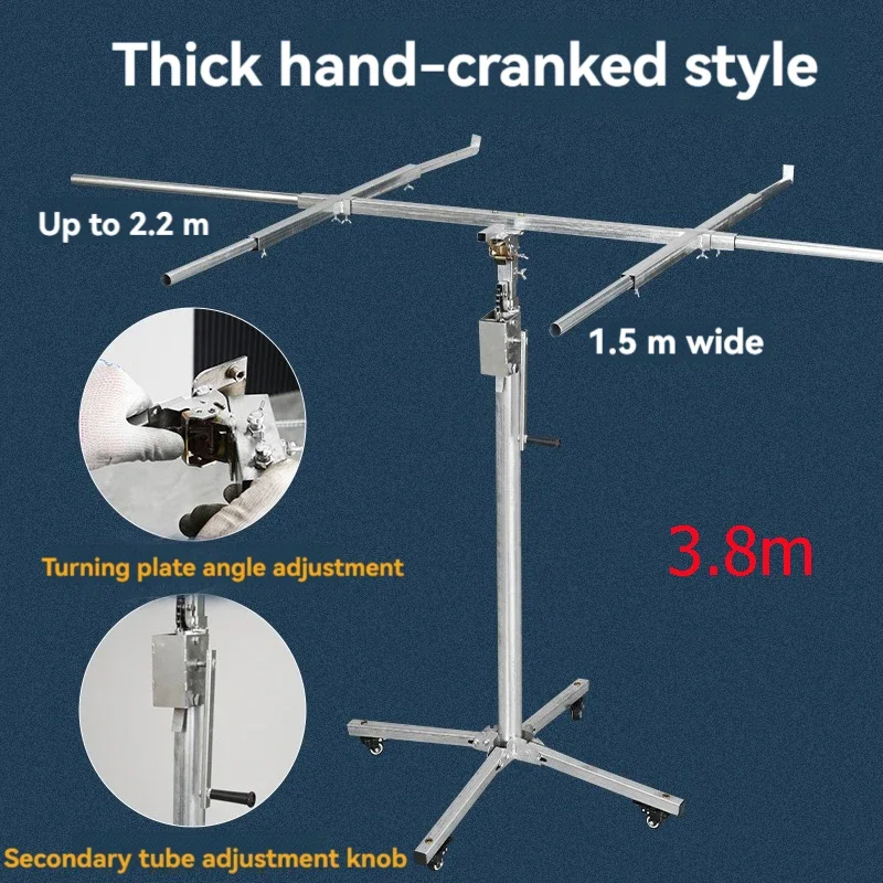 3.8m Electric Manual 3-in-1 Multi-function Gypsum Board Lift Ceiling Artifact Woodworking Decoration Ceiling Sealing Wrench Swin