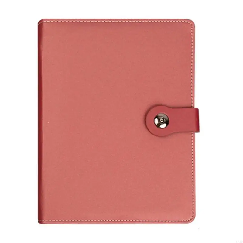 Y8AD 6 колец Binder Binder Leather Notebbook 160 страниц шириной.