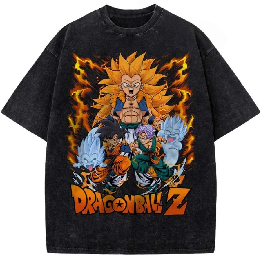 

Футболка мужская Harajuku с принтом аниме Dragon Ball, хлопковая, с коротким рукавом, свободного кроя, повседневная, для спорта и фитнеса