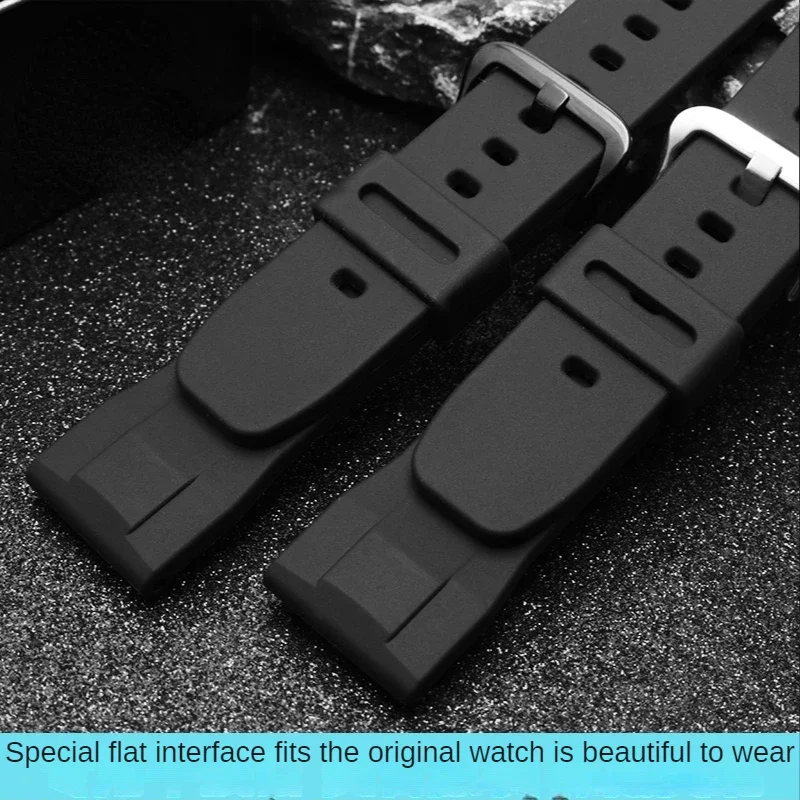 Silicone Watch Strap for Casio PRG-650 PRW-6600 Prg600 Protrek Series Mountaineering Waterproof Sweatproof Watch Band 24mm