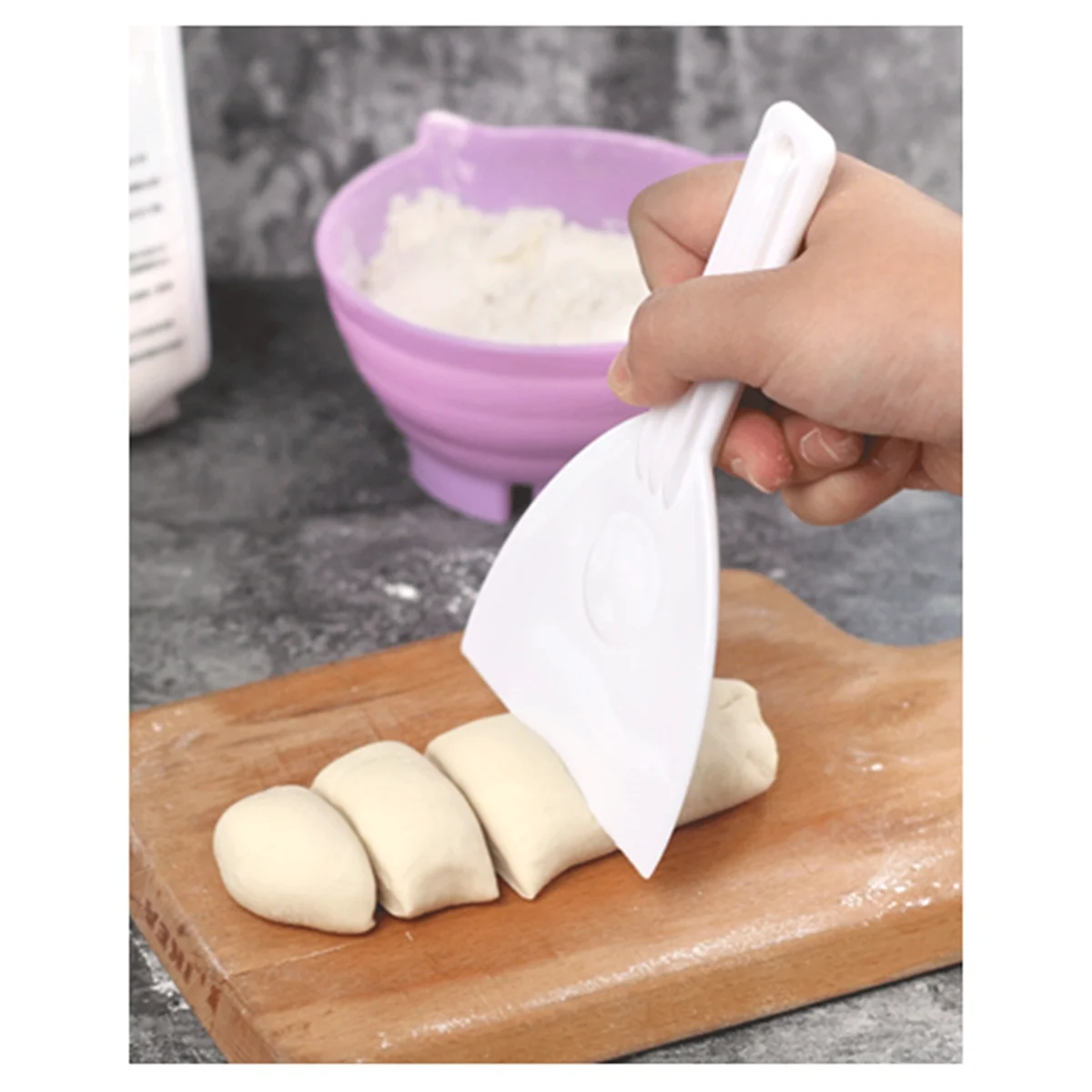Cake Knife Plastic Scraper Butter Dough Cutter DIY Baking Kitchen Tool Soft Scraper Chocolate Shovel Triangle