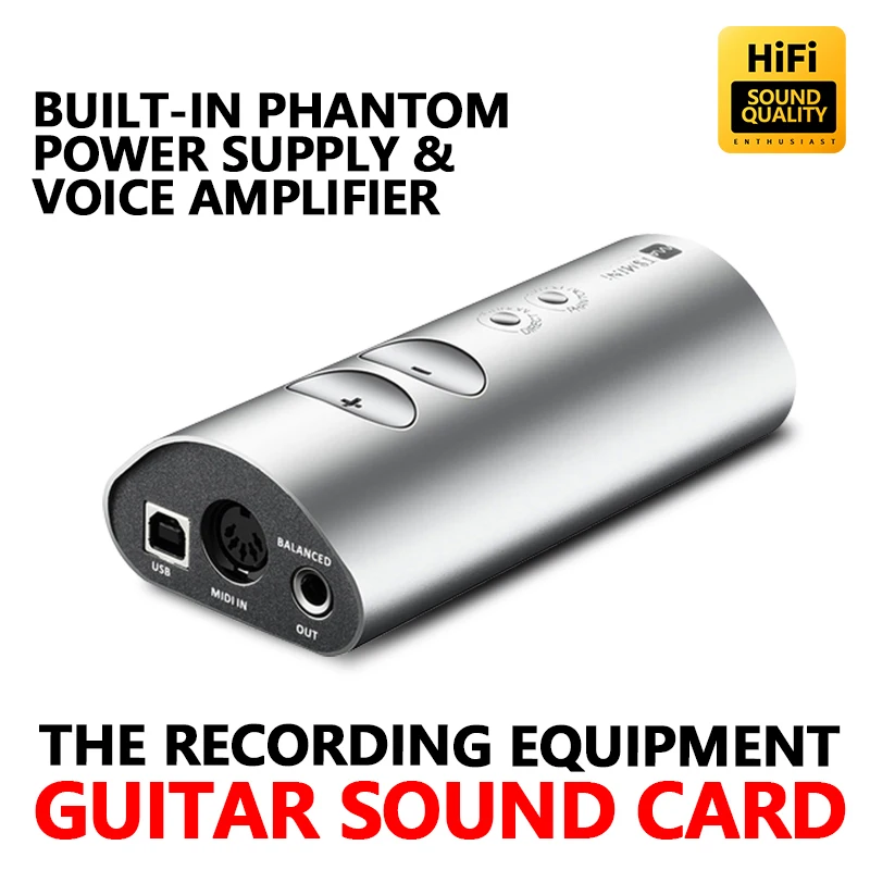 Meloaudio TS Mini USB Audio Interface Portable Sound Card Microphone Recording for iPad iPhone Android Device Mac PC Sound Card