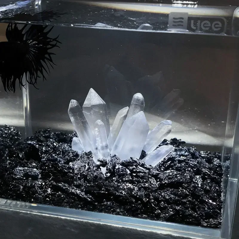 Creative Betta Tank Decor Clear Crystal Column Fish Tank Landscaping Ornaments Fish Shrimp Cave Shelter Aquarium Accessories